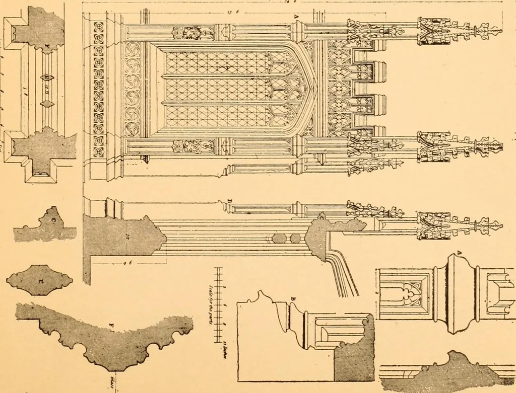 An illustration from Gothic architecture selected from various ancient edifices in England,, 1920, leaf 13