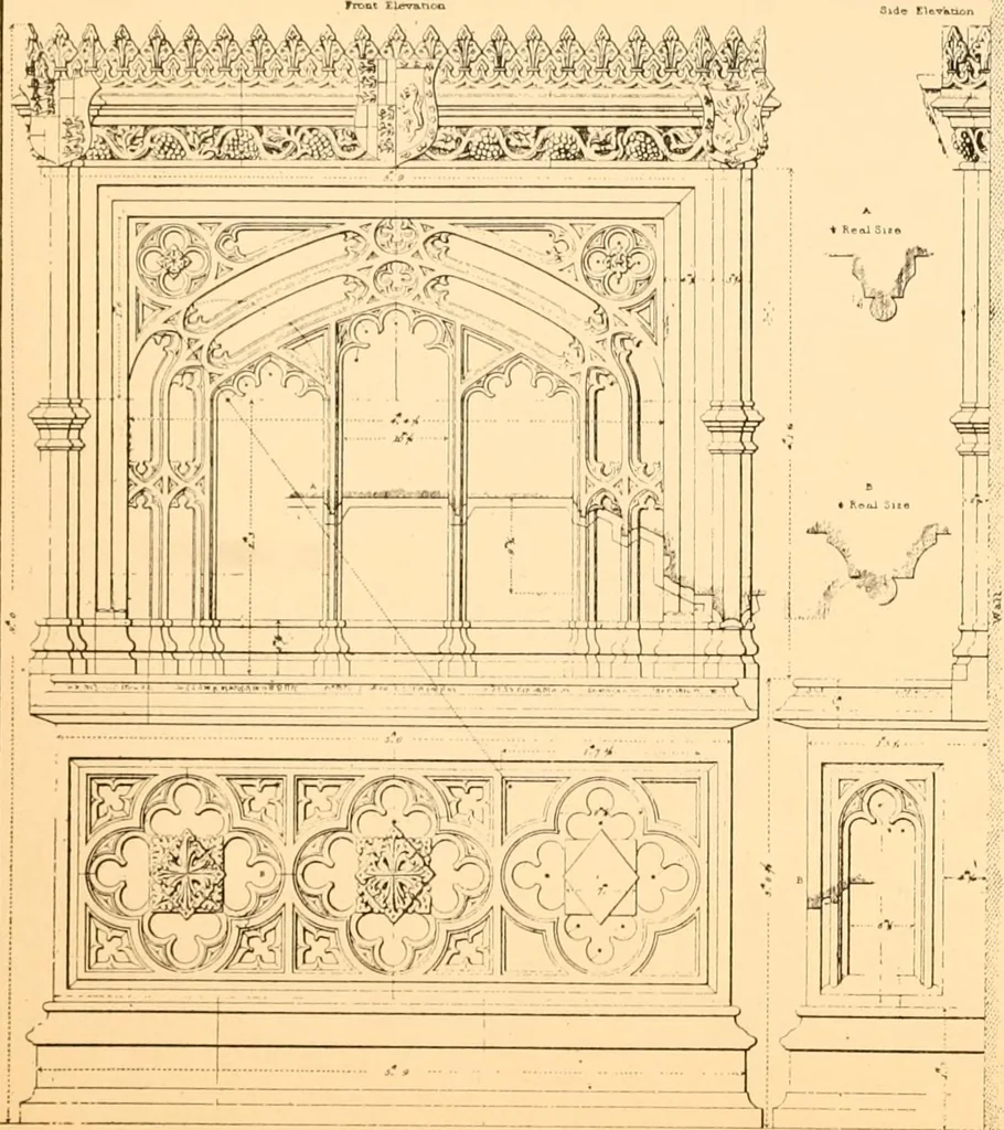 An illustration from Gothic architecture selected from various ancient edifices in England,, 1920, leaf 133