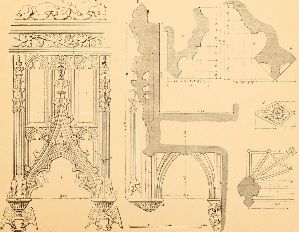 An illustration from Gothic architecture selected from various ancient edifices in England,, 1920, leaf 25