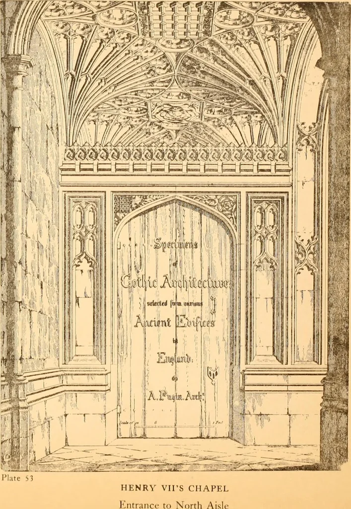 An illustration from Gothic architecture selected from various ancient edifices in England,, 1920, leaf 45