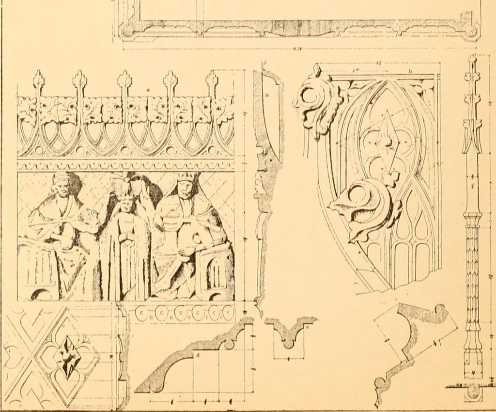 An illustration from Gothic architecture selected from various ancient edifices in England,, 1920, leaf 49