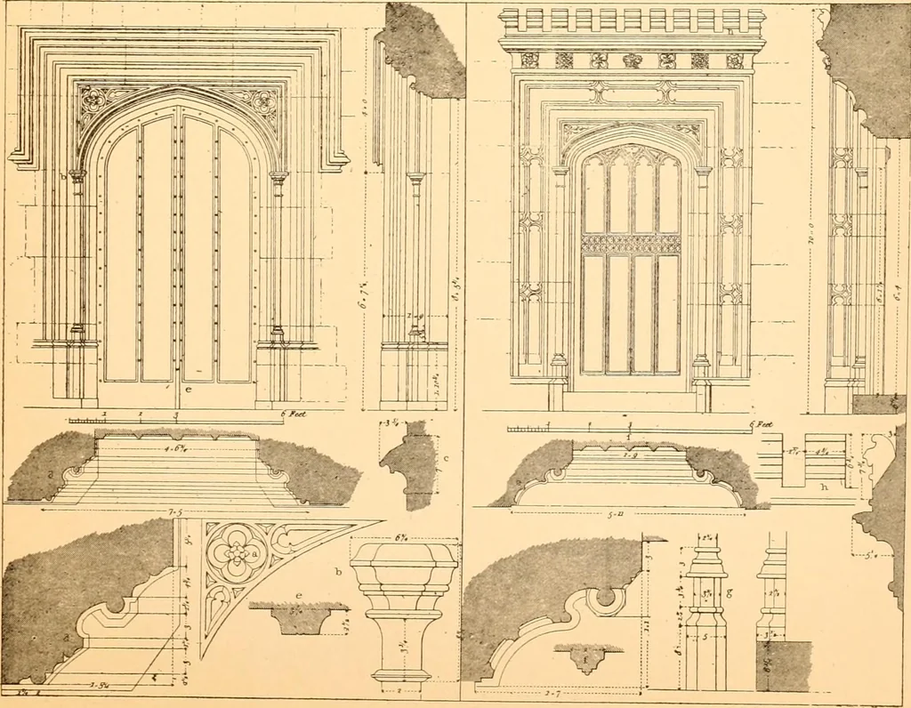 An illustration from Gothic architecture selected from various ancient edifices in England,, 1920, leaf 51