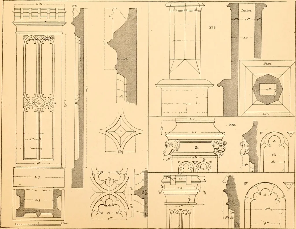 An illustration from Gothic architecture selected from various ancient edifices in England,, 1920, leaf 55