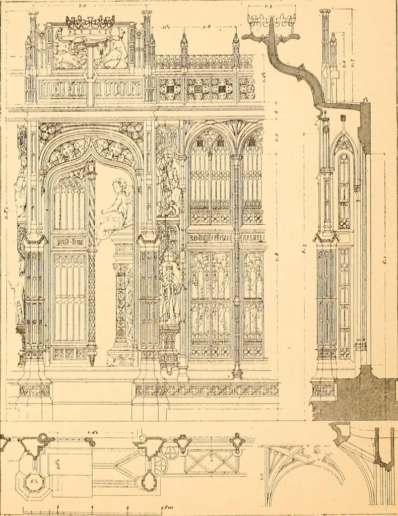 An illustration from Gothic architecture selected from various ancient edifices in England,, 1920, leaf 61
