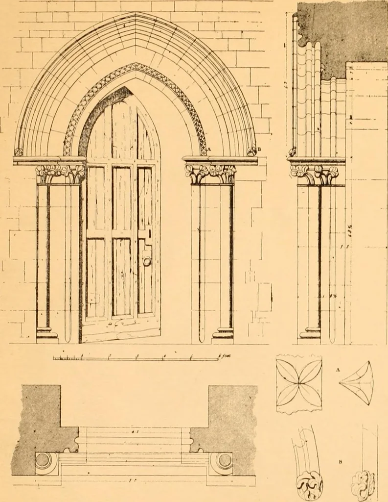 An illustration from Gothic architecture selected from various ancient edifices in England,, 1920, leaf 9