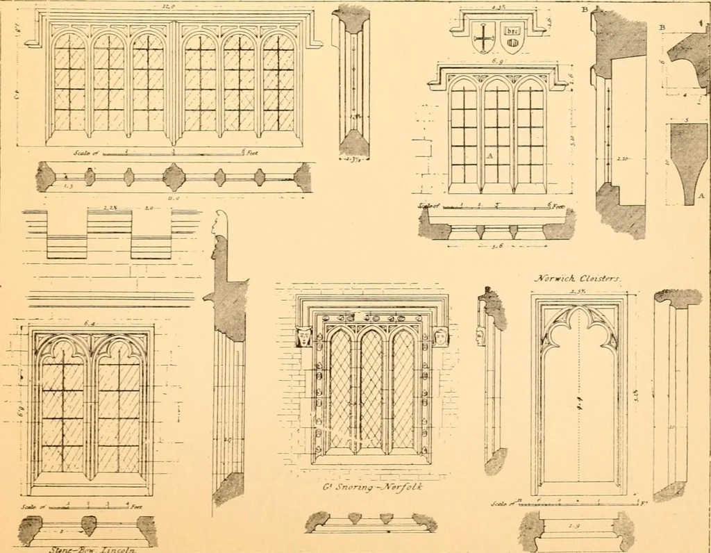 An illustration from Gothic architecture selected from various ancient edifices in England,, 1920, leaf 95