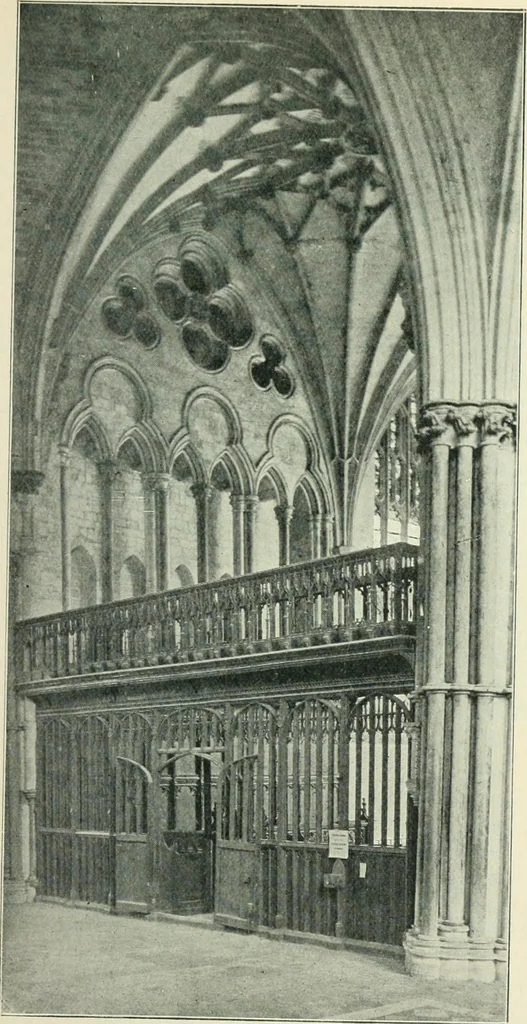 An illustration from Gothic architecture in England and France, 1911, leaf 121