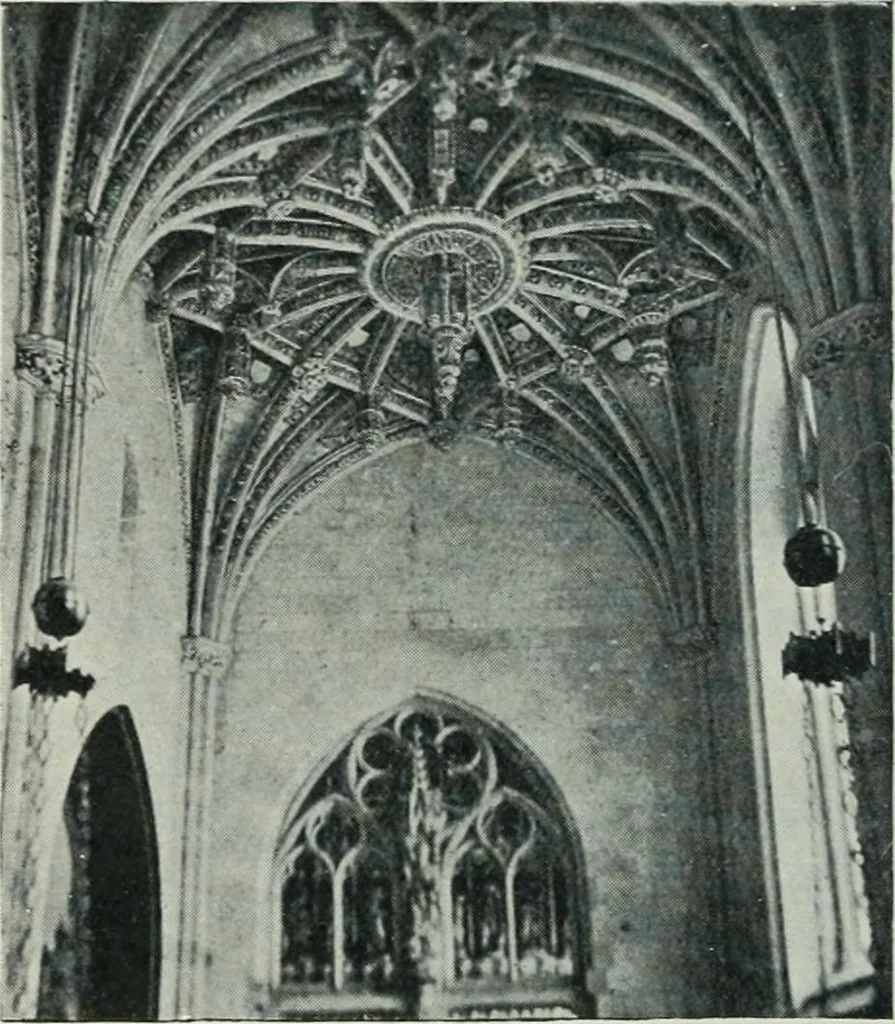 An illustration from Gothic architecture in England and France, 1911, leaf 128