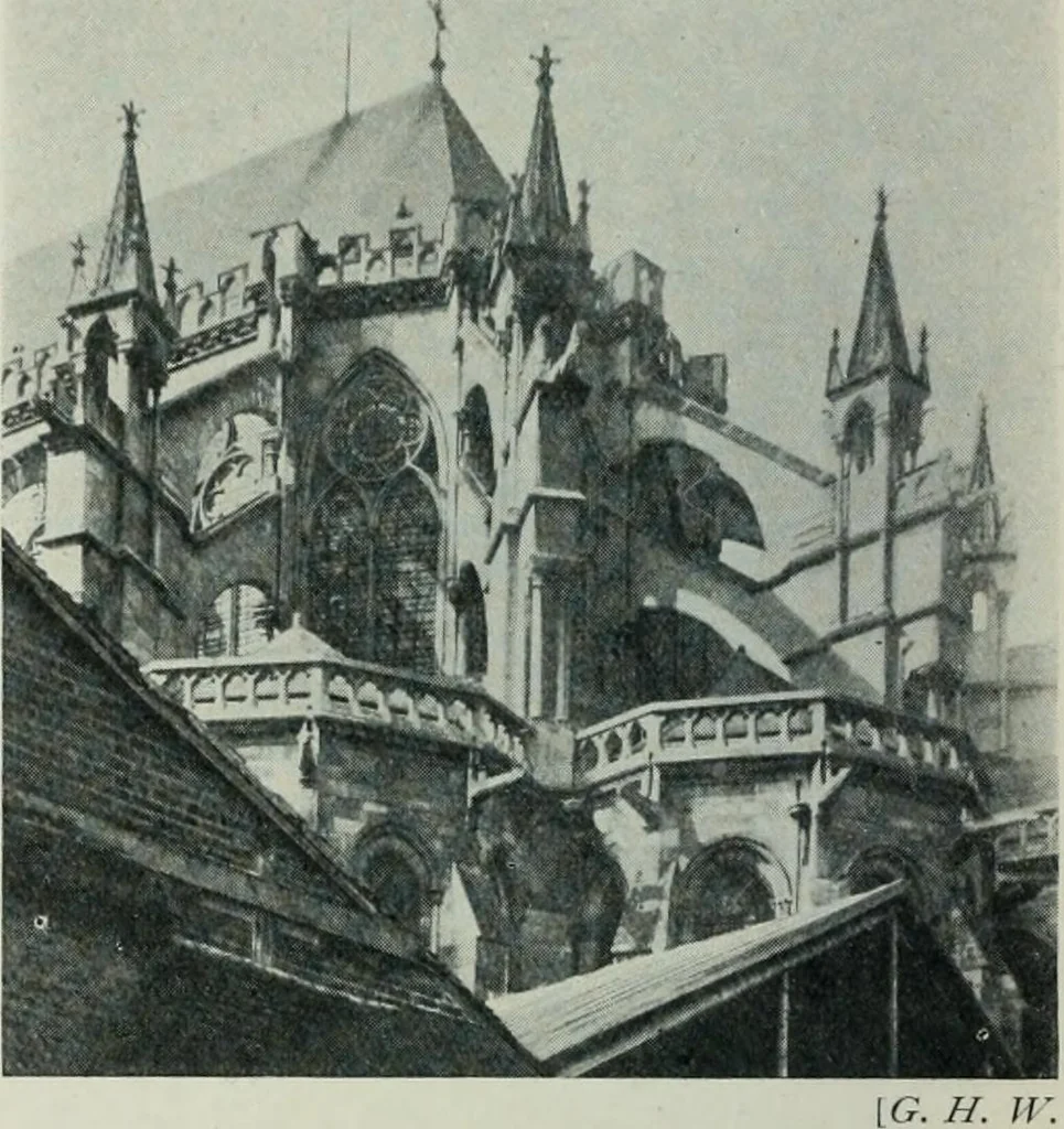 An illustration from Gothic architecture in England and France, 1911, leaf 134