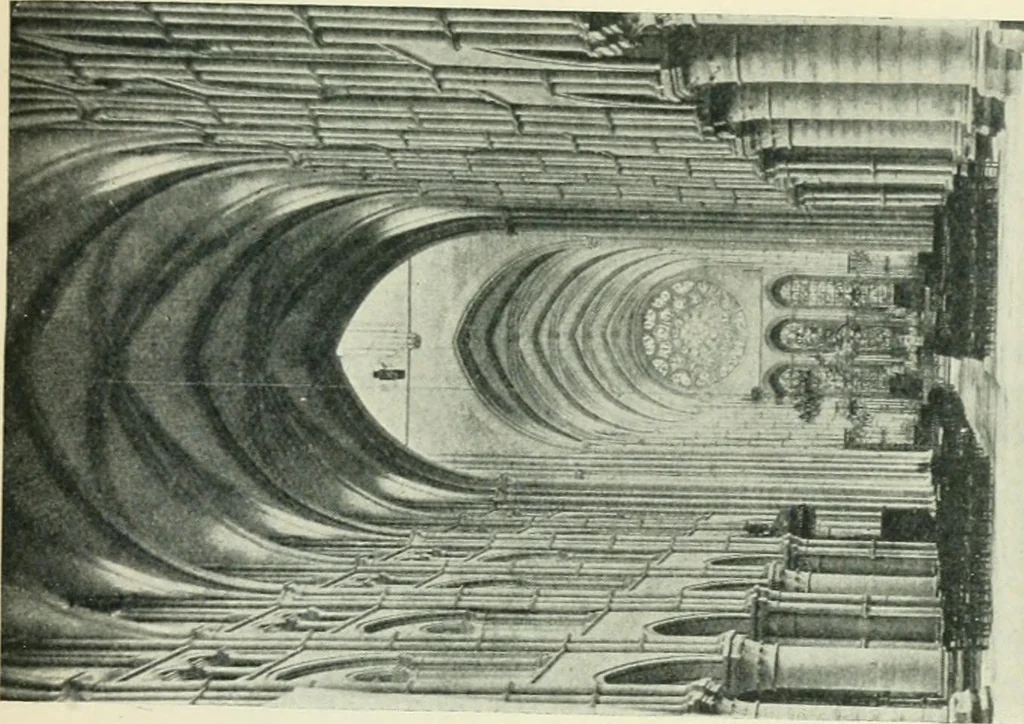 An illustration from Gothic architecture in England and France, 1911, leaf 153