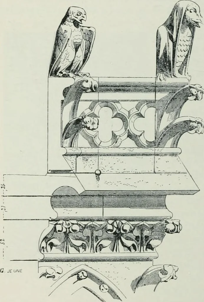 An illustration from Gothic architecture in England and France, 1911, leaf 162