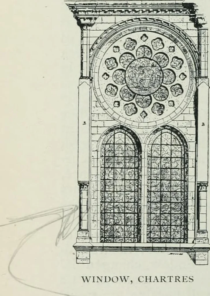 An illustration from Gothic architecture in England and France, 1911, leaf 166