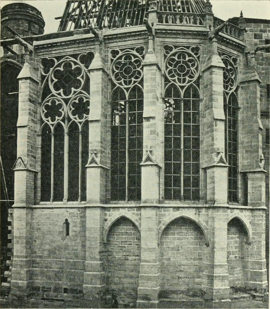 An illustration from Gothic architecture in England and France, 1911, leaf 171