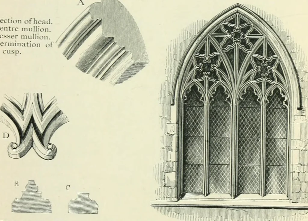 An illustration from Gothic architecture in England and France, 1911, leaf 177