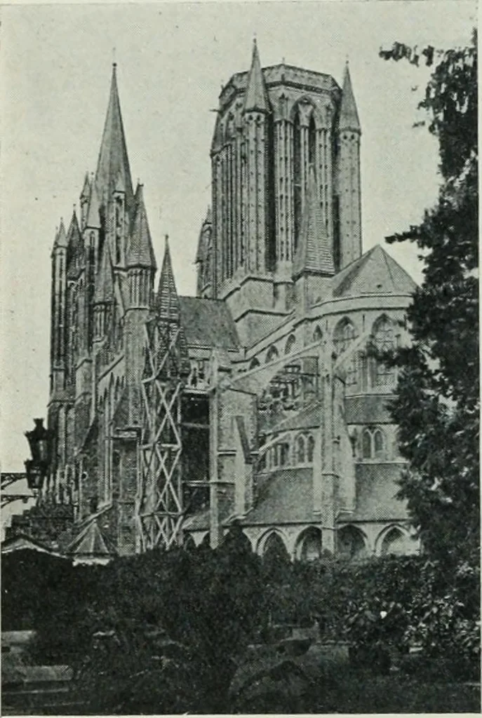 An illustration from Gothic architecture in England and France, 1911, leaf 196