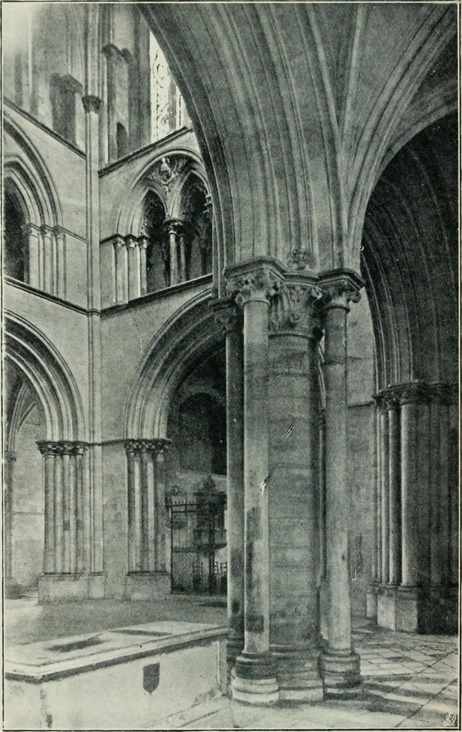 An illustration from Gothic architecture in England and France, 1911, leaf 254