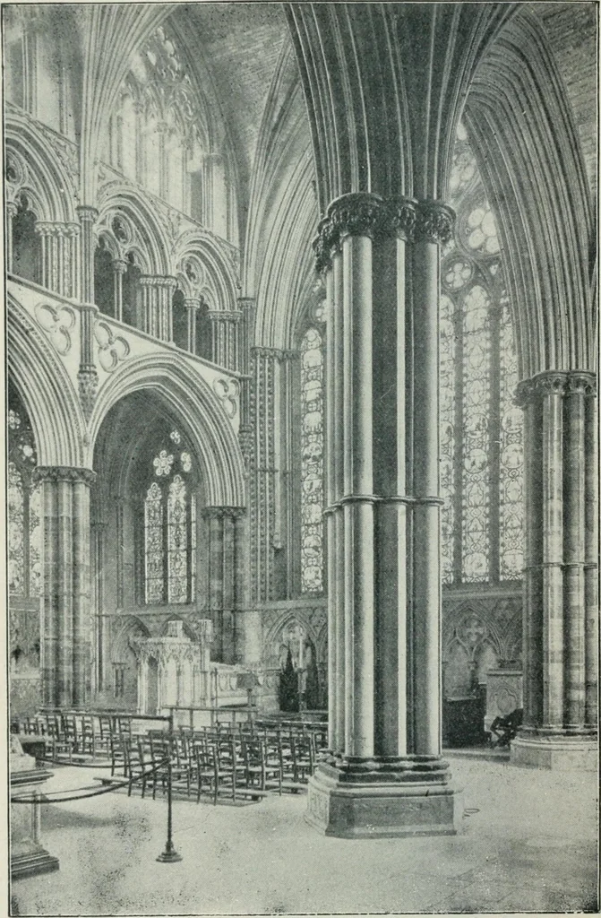 An illustration from Gothic architecture in England and France, 1911, leaf 276