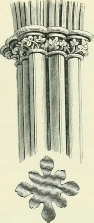 An illustration from Gothic architecture in England and France, 1911, leaf 289