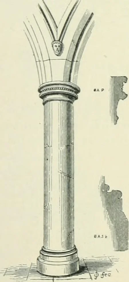 An illustration from Gothic architecture in England and France, 1911, leaf 289