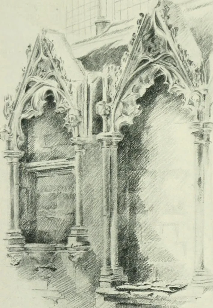 An illustration from Gothic architecture in England and France, 1911, leaf 307