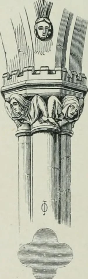 An illustration from Gothic architecture in England and France, 1911, leaf 316