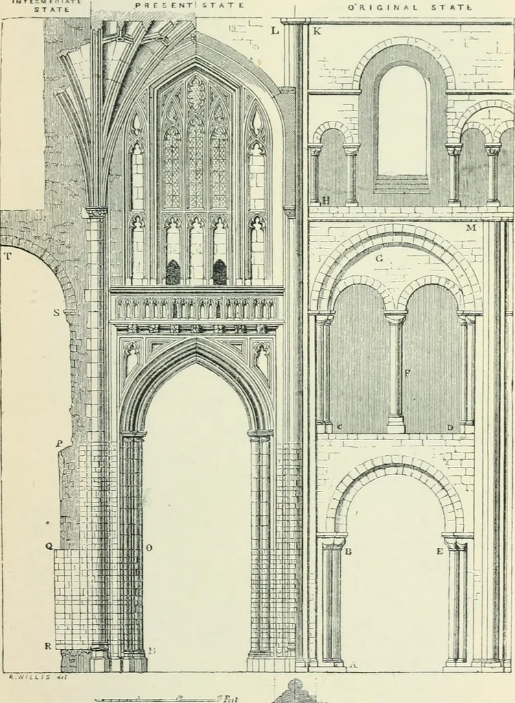 An illustration from Gothic architecture in England and France, 1911, leaf 327