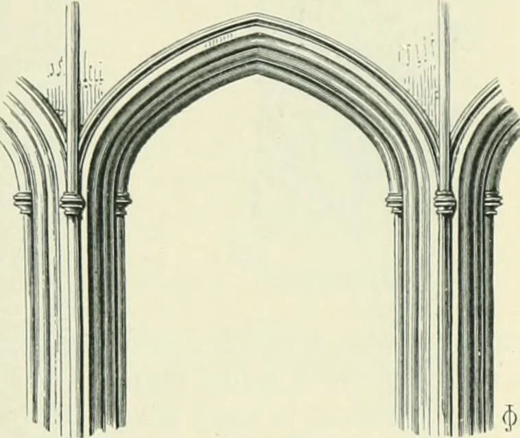 An illustration from Gothic architecture in England and France, 1911, leaf 331