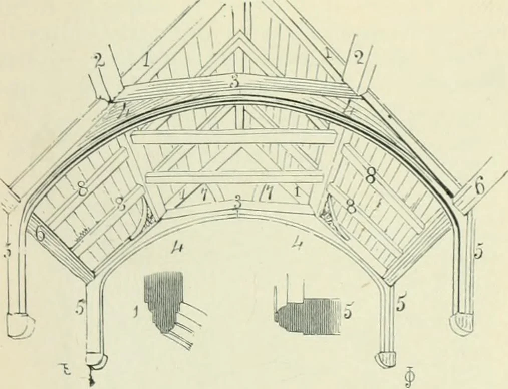 An illustration from Gothic architecture in England and France, 1911, leaf 343