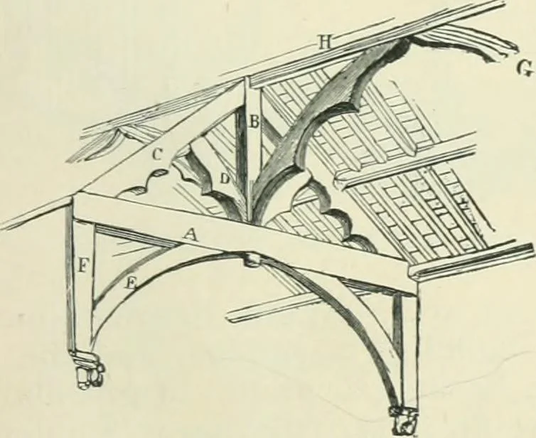 An illustration from Gothic architecture in England and France, 1911, leaf 343