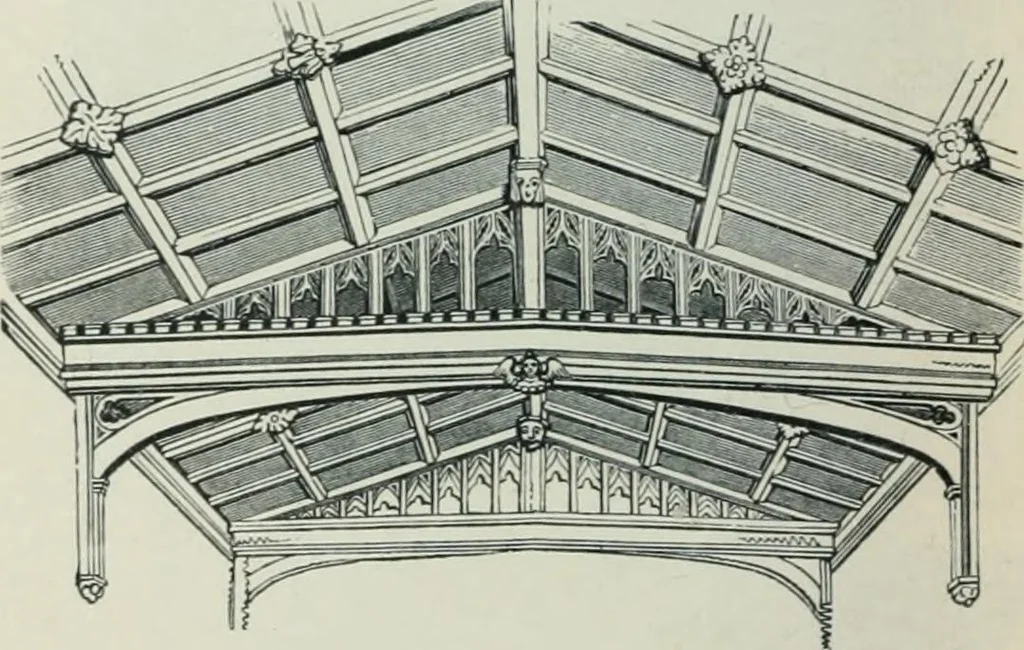 An illustration from Gothic architecture in England and France, 1911, leaf 346