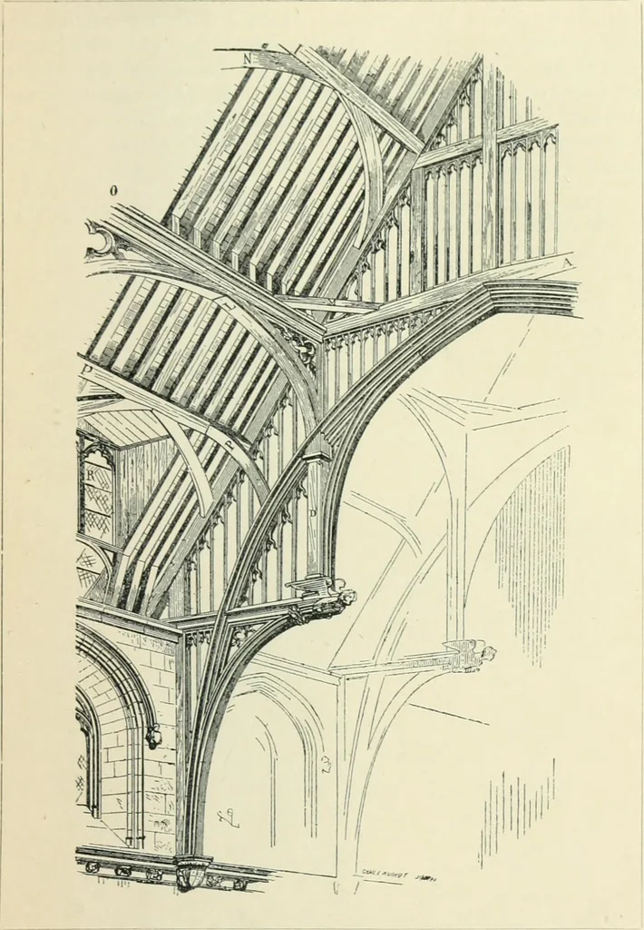 An illustration from Gothic architecture in England and France, 1911, leaf 347