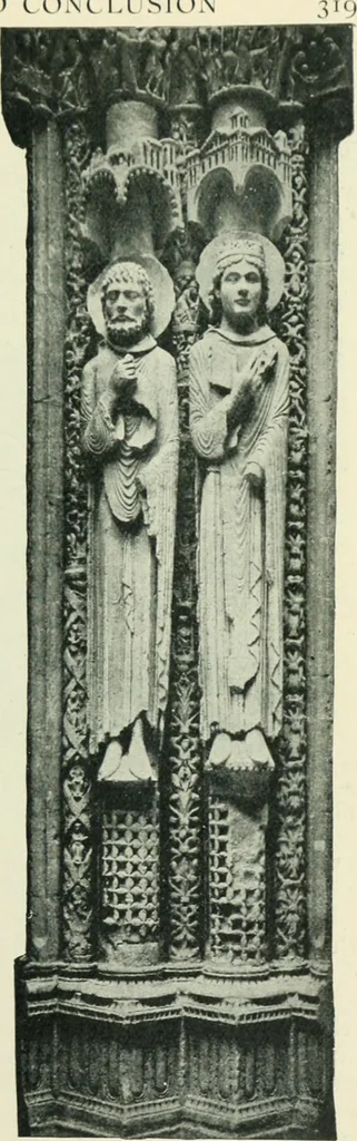 An illustration from Gothic architecture in England and France, 1911, leaf 357