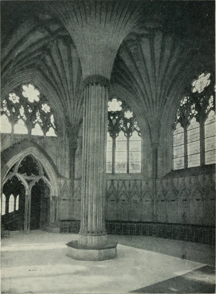 An illustration from Gothic architecture in England and France, 1911, leaf 4