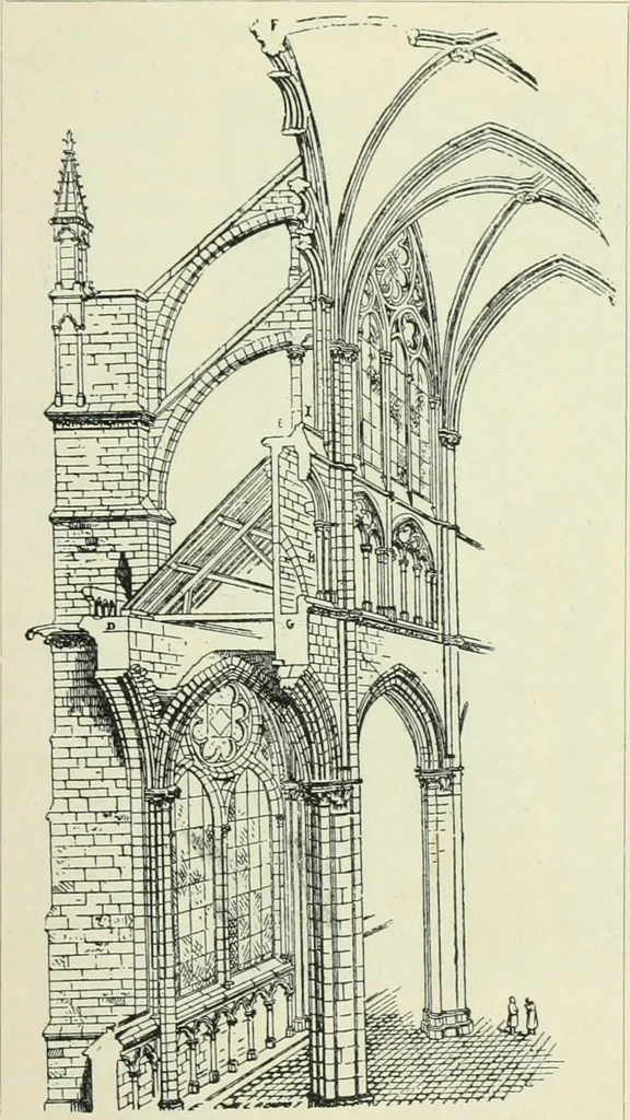 An illustration from Gothic architecture in England and France, 1911, leaf 69