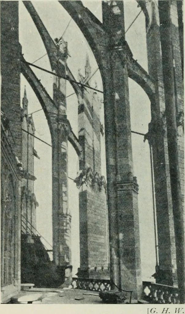An illustration from Gothic architecture in England and France, 1911, leaf 70