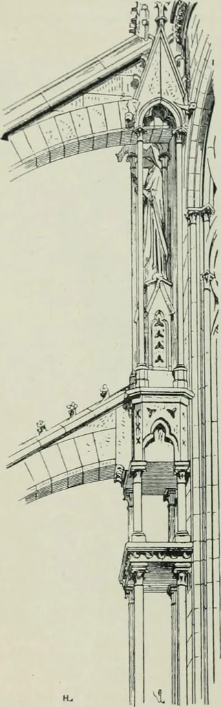 An illustration from Gothic architecture in England and France, 1911, leaf 72