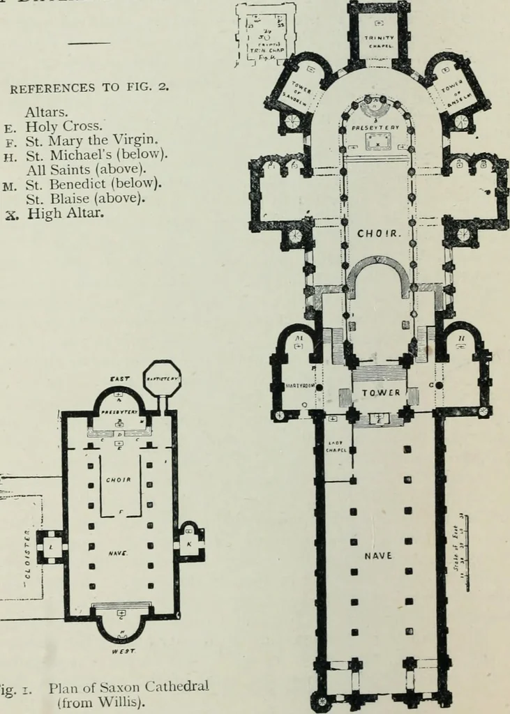 An illustration from Gothic architecture in England and France, 1911, leaf 92