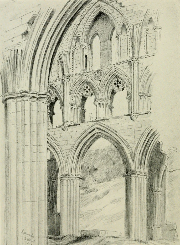 An illustration from Gothic architecture in France, England, and Italy, 1915, leaf 389