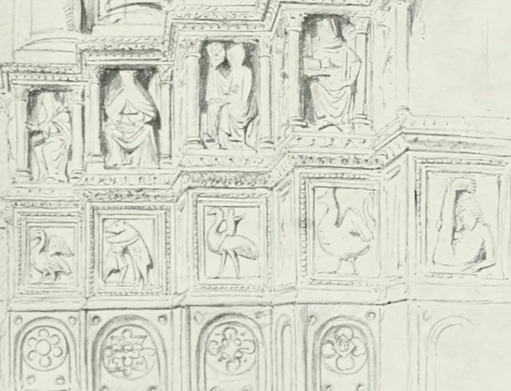 An illustration from Gothic architecture in France, England, and Italy, 1915, leaf 107