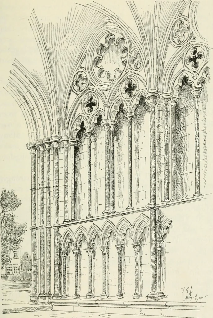 An illustration from Gothic architecture in France, England, and Italy, 1915, leaf 389