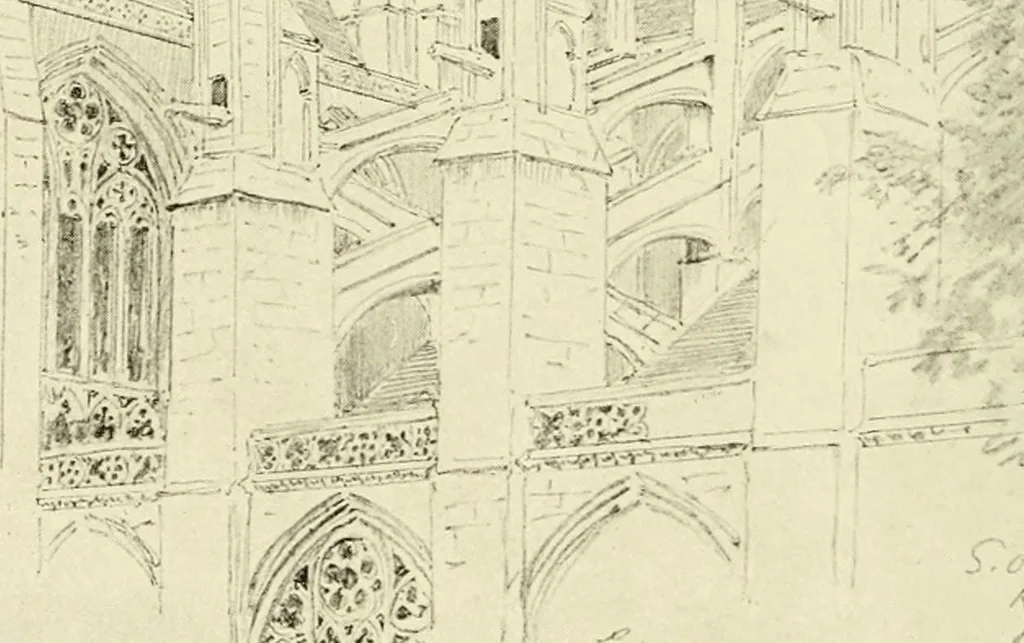 An illustration from Gothic architecture in France, England, and Italy, 1915, leaf 250