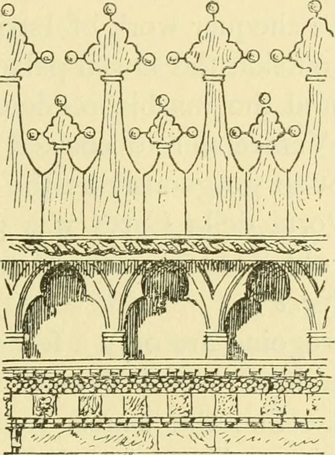 An illustration from Gothic architecture in France, England, and Italy, 1915, leaf 435