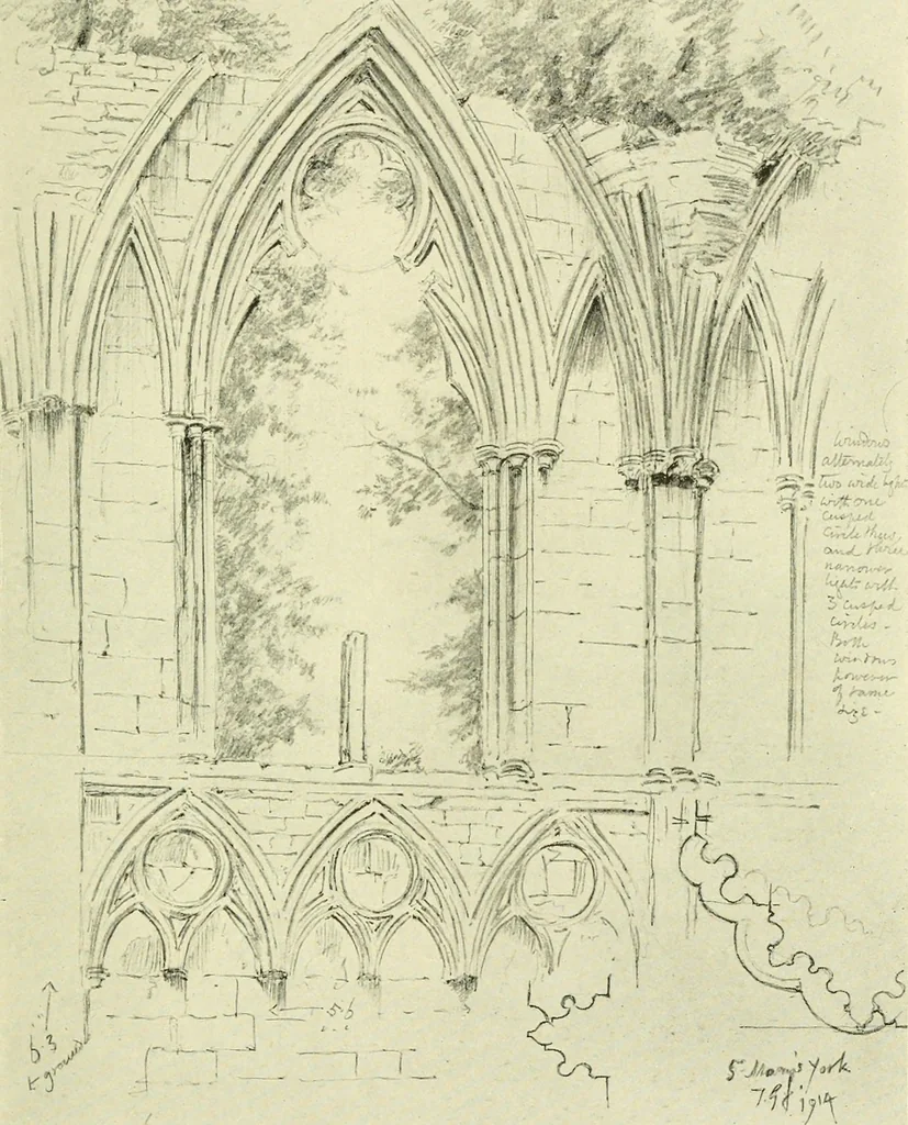 An illustration from Gothic architecture in France, England, and Italy, 1915, leaf 73