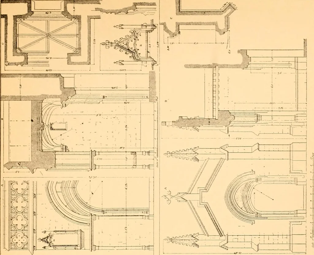 An illustration from Gothic architecture selected from various ancient edifices in England,, 1920, leaf 38