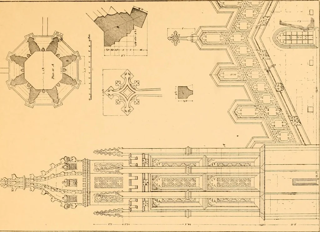 An illustration from Gothic architecture selected from various ancient edifices in England,, 1920, leaf 8
