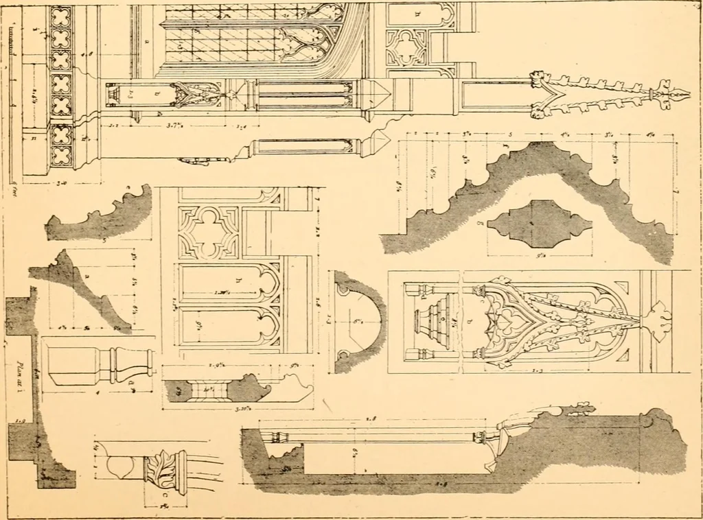An illustration from Gothic architecture selected from various ancient edifices in England,, 1920, leaf 94