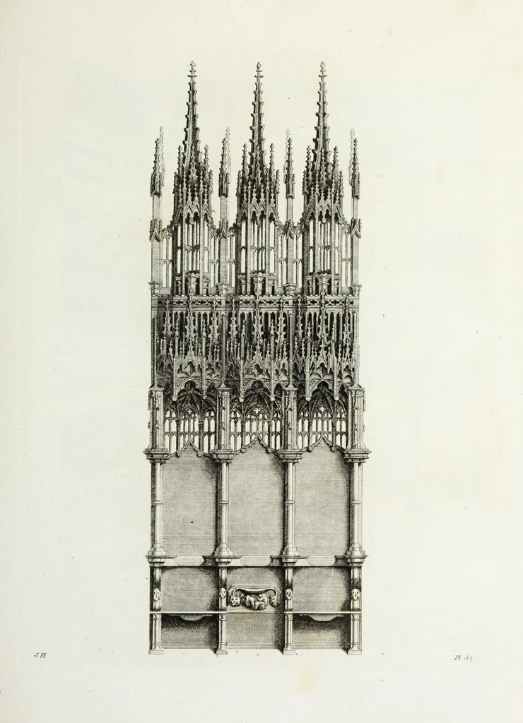 An illustration from Gothic ornaments in the cathedral church of York, 1795, leaf 122