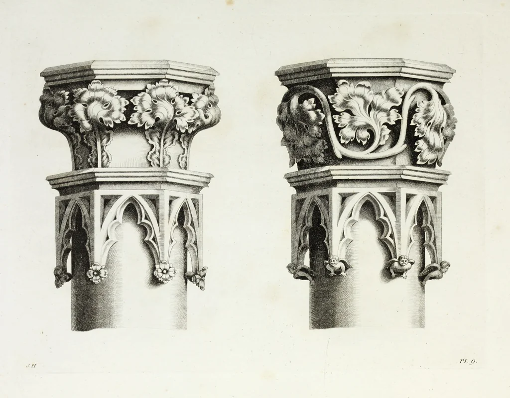 An illustration from Gothic ornaments in the cathedral church of York, 1795, leaf 32