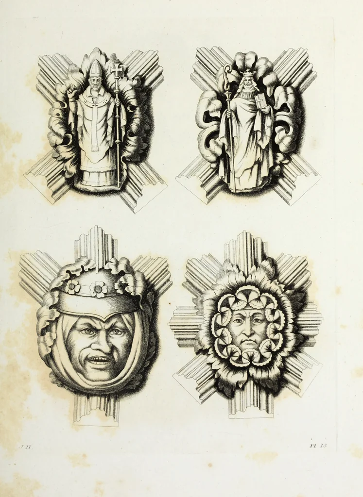 An illustration from Gothic ornaments in the cathedral church of York, 1795, leaf 44