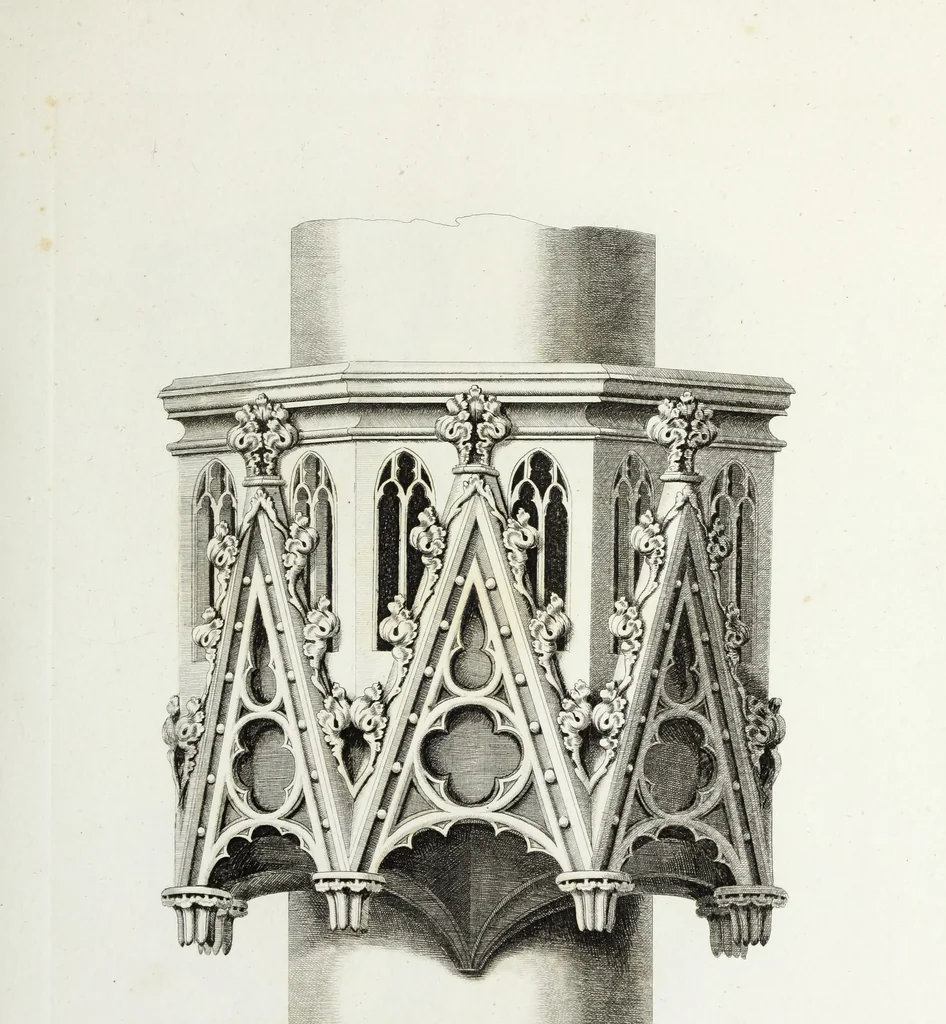An illustration from Gothic ornaments in the cathedral church of York, 1795, leaf 54